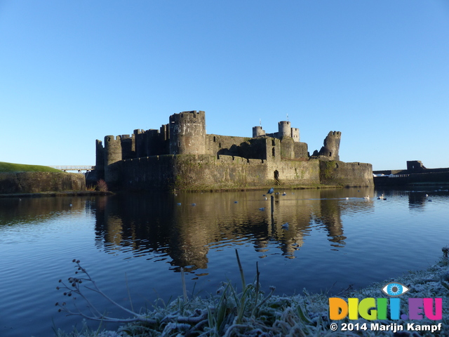 FZ010660 Frosty morning by Caerphilly castle